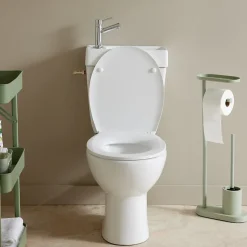 WC à poser avec lave-mains intégré sans bride sortie horizontale - Manila duo