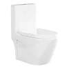 WC à poser blanc brillant en céramique - Evacuation horizontale - NAGILAM