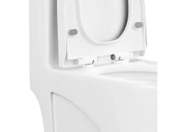 WC à poser blanc brillant en céramique - Evacuation horizontale - NAGILAM