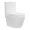 WC à poser blanc mat en céramique - Evacuation horizontale - NAGILAM