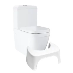 WC à poser sans bride GROHE Euro Ceramic + Tabouret physiologique Blanc