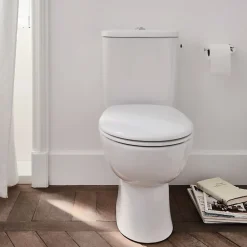 WC à poser sans bride sortie horizontale JACOB DELAFON Gaspard avec abattant frein de chute déclipsable + Tabouret blanc