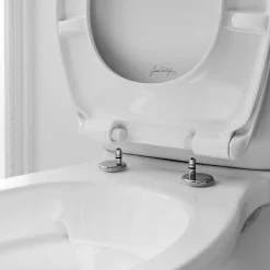 WC à poser sans bride sortie horizontale JACOB DELAFON Gaspard avec abattant frein de chute déclipsable + Tabouret blanc