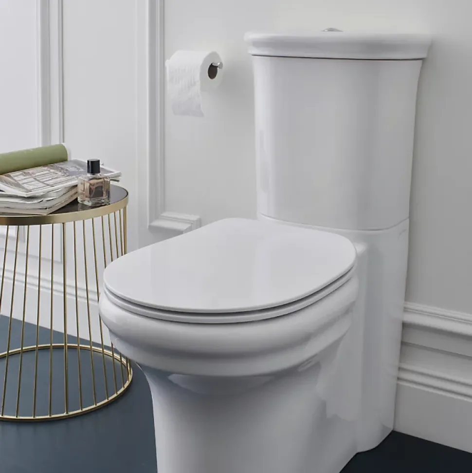 WC à poser sans bride sortie universelle JACOB DELAFON Cléo 1889 avec abattant extra-plat frein de chute