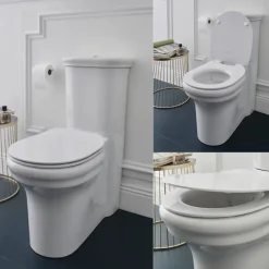 WC à poser sans bride sortie universelle JACOB DELAFON Cléo 1889 avec abattant extra-plat frein de chute