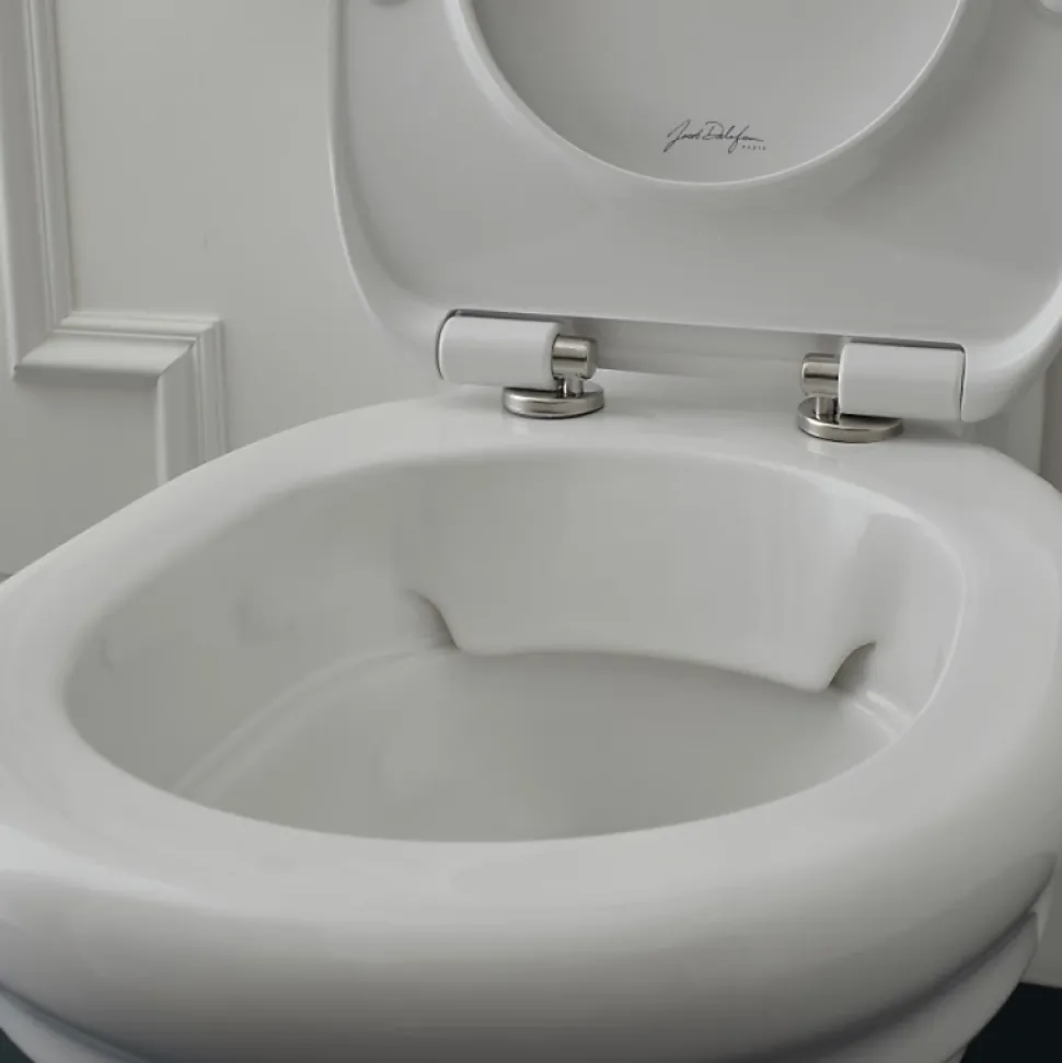 WC à poser sans bride sortie universelle JACOB DELAFON Cléo 1889 avec abattant extra-plat frein de chute