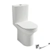 WC à poser sans bride sortie horizontale JACOB DELAFON Elite avec abattant frein de chute + Porte-rouleau Moderne Chromé
