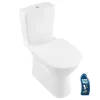 WC à poser sans bride surélevé sortie horizontale VILLEROY & BOCH O.novo avec abattant frein de chute + Nettoyant
