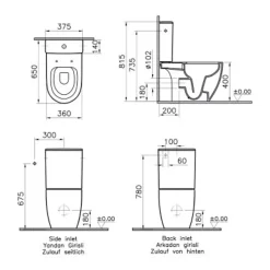 WC à poser sans bride VITRA Sento + abattant slim frein de chute blanc