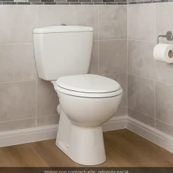 WC à poser sortie horizontale JACOB DELAFON Eolia avec abattant