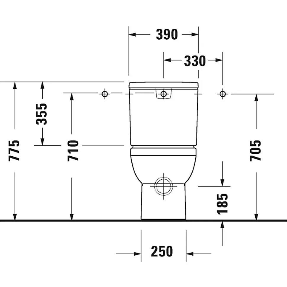 WC à poser sortie horizontale DURAVIT Duravit No.1 avec abattant frein de chute