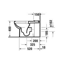 WC à poser sortie horizontale DURAVIT Duravit No.1 avec abattant frein de chute