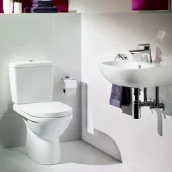WC à poser sortie verticale VILLEROY & BOCH O.novo avec abattant frein de chute + nettoyant