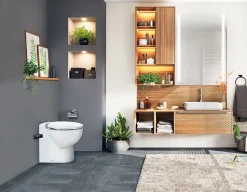 WC broyeur avec abattant Sanicompact Leader SFA + bidon détartrant 2L offert