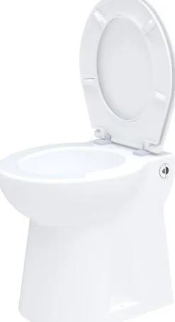 WC Broyeur Intégré - Broyeur WC avec WC à Poser Inclus - Sans Réservoir de Chasse - 42 x 37 x 47 cm - Made in France - Blanc