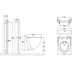 WC broyeur suspendu WATERMATIC W40SP Silence avec abattant
