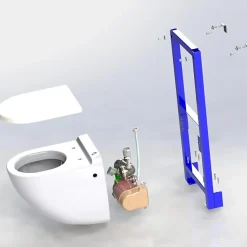 WC broyeur suspendu WATERMATIC W40SP Silence avec abattant