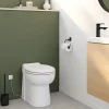 WC broyeur Turboflush compact l.24,5 x H.47 x P.54,5 cm, blanc en céramique anticalcaire, 500W, double chasse et abattant antibactérien
