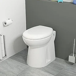 WC broyeur 500W, double chasse, frein de goulotte, relevage 3m vertical, 30m horizontal, fabrication française