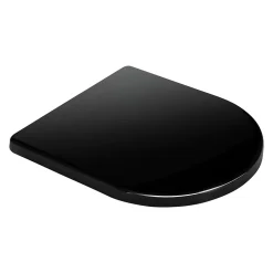 Wc Déclipsable Schulte - Avec Frein De Chute - Lunette Et Couvercle - Duroplast - Noir Mat