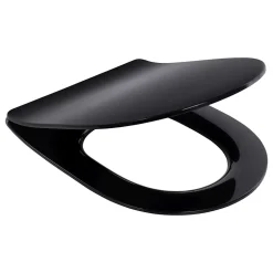 Wc Déclipsable Schulte - Avec Frein De Chute - Lunette Et Couvercle - Duroplast - Noir