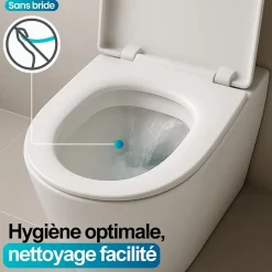 WC en Céramique Blanche à poser - Design moderne