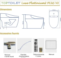 WC Japonais Monobloc TopToilet Luxe Platinium 2 Plus