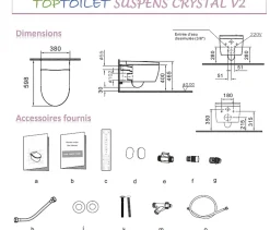 WC Japonais Suspendu TopToilet CRYSTAL 2