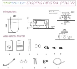 Wc Lavant suspendu TopToilet Crystal Plus 2