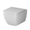 WC suspendu céramique sans bride cuvette WC suspendu sans bord FlashClean abattant amov. frein chute softclose blanc AM.PM Gem