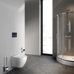 WC suspendu céramique sans bride cuvette WC suspendu sans bord AquaSpin abattant amov. frein chute softclose, blanc AM.PM Like