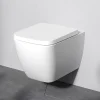 WC suspendu céramique sans bride cuvette WC suspendu sans bord FlashClean abattant amov. frein chute softclose, blanc AM.PM Gem