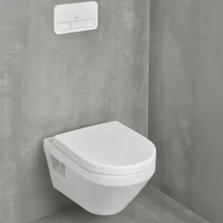 WC suspendu sans bride VILLEROY ET BOCH Architectura Twistflush rond avec abattant