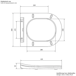 WC suspendu sans rebord nano revêtement fonction bidet blanc céramique