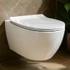 WC Toilettes : cuvette blanche avec siège de toilette Slim Soft-Close