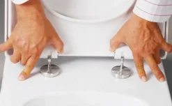 WC Toilettes : cuvette noire avec siège de toilette Slim Soft-Close