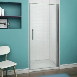 90x187cm Porte Pivotante Porte De Douche Paroi De Douche En Niche Verre Anticalcaire