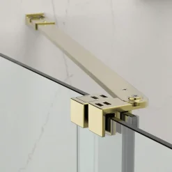 X-MOTION Porte de douche 110x200cm Coulissante, anticalcaire avec profilé Or brillant (SATBWIXM110NIKAZ)