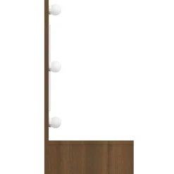 ZMH Armoire à miroir avec LED Chêne marron 90x31,5x62 cm