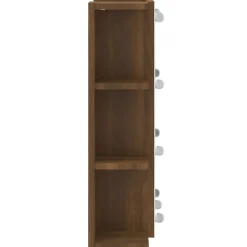 ZMH Armoire à miroir avec LED Chêne marron 70x16,5x60 cm