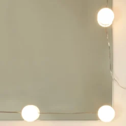 ZMH Armoire à miroir avec LED Chêne fumé 90x31,5x62 cm