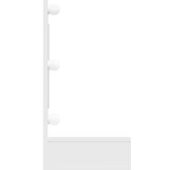 ZMH Armoire à miroir avec LED Blanc brillant 90x31,5x62 cm