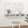 ZMH Armoire à miroir avec LED blanc 90x31,5x62 cm