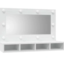 ZMH Armoire à miroir avec LED blanc 90x31,5x62 cm