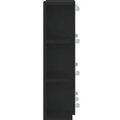 ZMH Armoire à miroir avec LED noir 70x16,5x60 cm