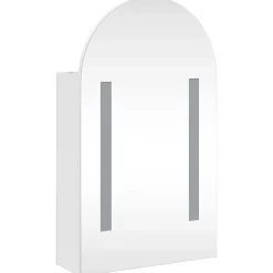 ZMH Armoire de bain à miroir avec LED arquée blanc 42x13x70 cm