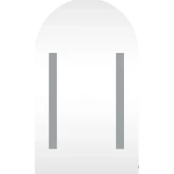 ZMH Armoire de bain à miroir avec LED arquée blanc 42x13x70 cm