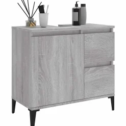 ZMH Armoire de bain sonoma gris 65x33x60 cm bois d'ingénierie