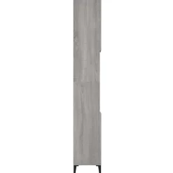 ZMH Armoire de bain sonoma gris 30x30x190 cm bois d'ingénierie