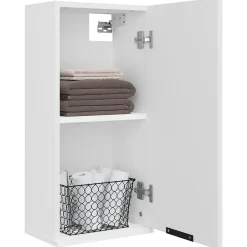 ZMH Armoire de salle de bain murale Blanc 32x20x67 cm